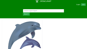 openclipart圖庫：dolphins, delfinai, animals縮圖