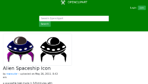 openclipart圖庫：Alien Spaceship Icon-資源代表圖