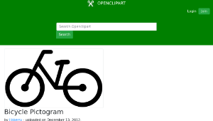 openclipart圖庫：Bicycle Pictogram縮圖