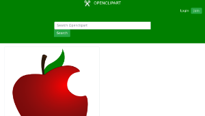 openclipart圖庫：Apple with Bite-資源代表圖