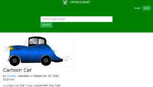 openclipart圖庫：Cartoon Car縮圖