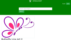 openclipart圖庫：Butterfly Line Art 2-資源代表圖