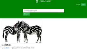 openclipart圖庫：Zebras