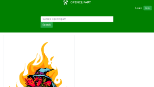 openclipart圖庫：Crystal ball, with fire縮圖