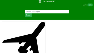 openclipart圖庫：Airplane silhouette-資源代表圖