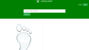 openclipart圖庫：water foot print縮圖