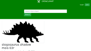 openclipart圖庫：stegosaurus shadow mois 03r縮圖