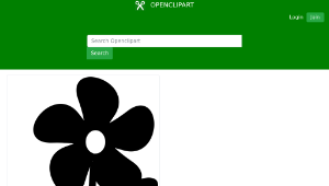 openclipart圖庫：Black Flower縮圖