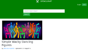 openclipart圖庫：Simple Wacky Dancing Figures縮圖
