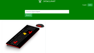 openclipart圖庫：Generic Gaming Keyboard/Mouse-資源代表圖