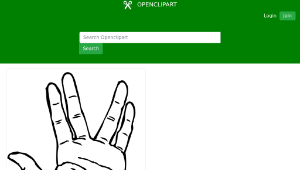 openclipart圖庫：Vulcan Hand-資源代表圖
