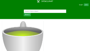 openclipart圖庫：Green Tea Cup縮圖