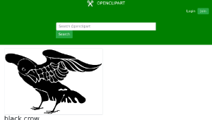 openclipart圖庫：black crow縮圖