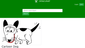 openclipart圖庫：Cartoon Dog-資源代表圖