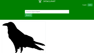 openclipart圖庫：Raven Silhouette-資源代表圖