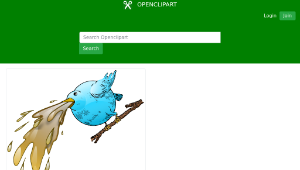 openclipart圖庫：Bird spewing-資源代表圖