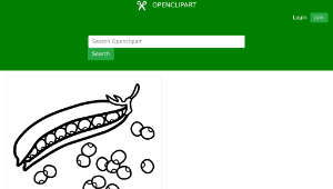 openclipart圖庫：peas - lineart-資源代表圖