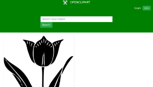 openclipart圖庫：tulip silhouette縮圖