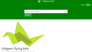 openclipart圖庫：Origami flying bird縮圖
