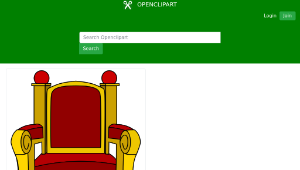 openclipart圖庫：Throne縮圖