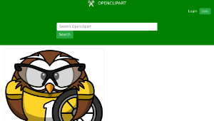 openclipart圖庫：Owl cyclist縮圖