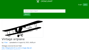 openclipart圖庫：Vintage airplane-資源代表圖