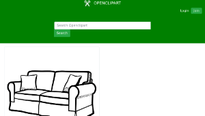 openclipart圖庫：sofa - lineart縮圖