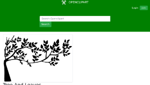 openclipart圖庫：Tree And Leaves Silhouette-資源代表圖