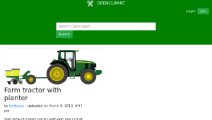 openclipart圖庫：Farm tractor with planter-資源代表圖