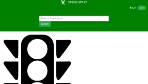 openclipart圖庫：Traffic semaphore silhouette縮圖