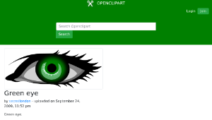 openclipart圖庫：Green eye-資源代表圖