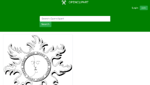 openclipart圖庫：Sun and Moon Outline-資源代表圖