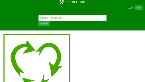 openclipart圖庫：eco green love recycle icon縮圖