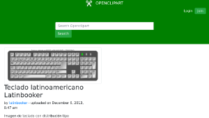 openclipart圖庫：Teclado latinoamericano Latinbooker 縮圖