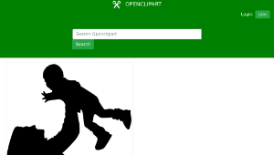 openclipart圖庫：Mother And Son Silhouette 2-資源代表圖