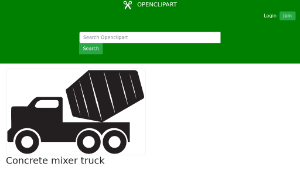 openclipart圖庫：Concrete mixer truck縮圖