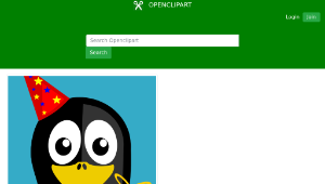 openclipart圖庫：Happy Birthday Penguin-資源代表圖