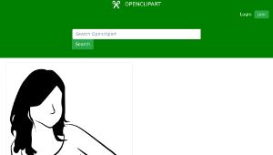 openclipart圖庫：Line Woman Susan縮圖