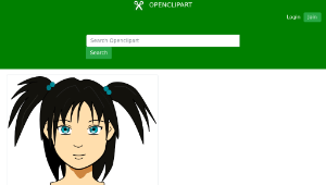 openclipart圖庫：Girl Head-資源代表圖