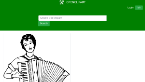 openclipart圖庫：Woman playing accordeon-資源代表圖