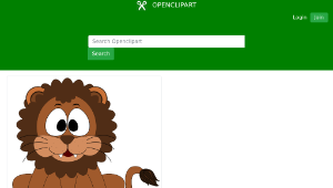 openclipart圖庫：Cartoon Lion縮圖