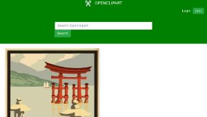 openclipart圖庫：Vintage Travel Poster Japan縮圖