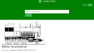 openclipart圖庫：Retro locomotive-資源代表圖