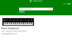 openclipart圖庫：Piano Keyboard縮圖