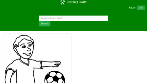 openclipart圖庫：Soccer playing boy-資源代表圖