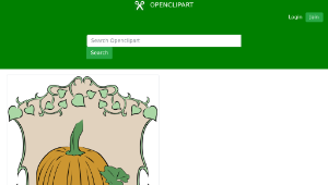 openclipart圖庫：Garden Sign Pumpkin縮圖
