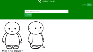 openclipart圖庫：Mix and match characters - outlines縮圖
