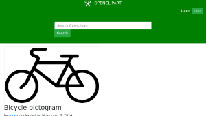 openclipart圖庫：Bicycle pictogram-資源代表圖