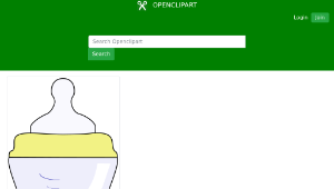 openclipart圖庫：baby bottle