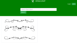 openclipart圖庫：Line Art Flourish Banner縮圖